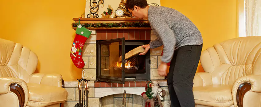 Rusted Metal Fireplace Restoration in Westerville, Ohio
